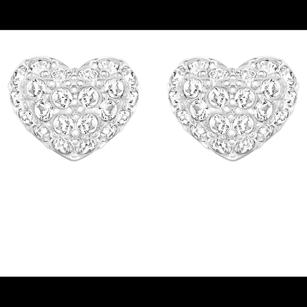 Swarovski Heart Stud Earrings